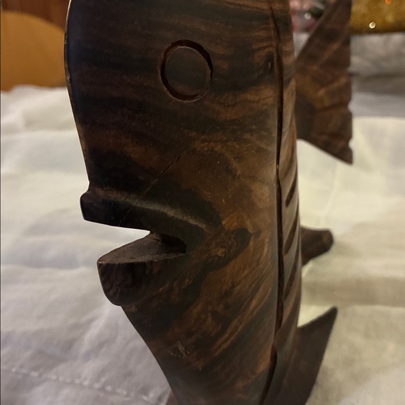 Wooden Angel Fish Decor BIG Statement for Book Shelf or Stand Alone Accent Decor - Picture 10 of 13